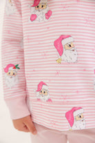 Cassidy Comfy Crewneck - Girls - French Terry - Dear Santa (Palm Beach Pink Stripe)/Palm Beach Pink from Anderson Parker