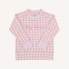 Cassidy Comfy Crewneck - Girls - French Terry - Palm Beach Pink Gingham/Palm Beach Pink/Hamptons Hot Pink/Big Sister from Anderson Parker