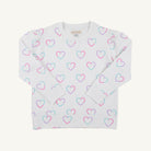 Cassidy Comfy Crewneck Puff Sleeve - Have a Little Heart/Worth Ave White from Anderson Parker