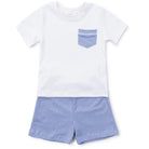Charles Boys' Short Set - Blue Stripes from Anderson Parker
