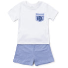 Charles Boys' Short Set - Blue Stripes from Anderson Parker