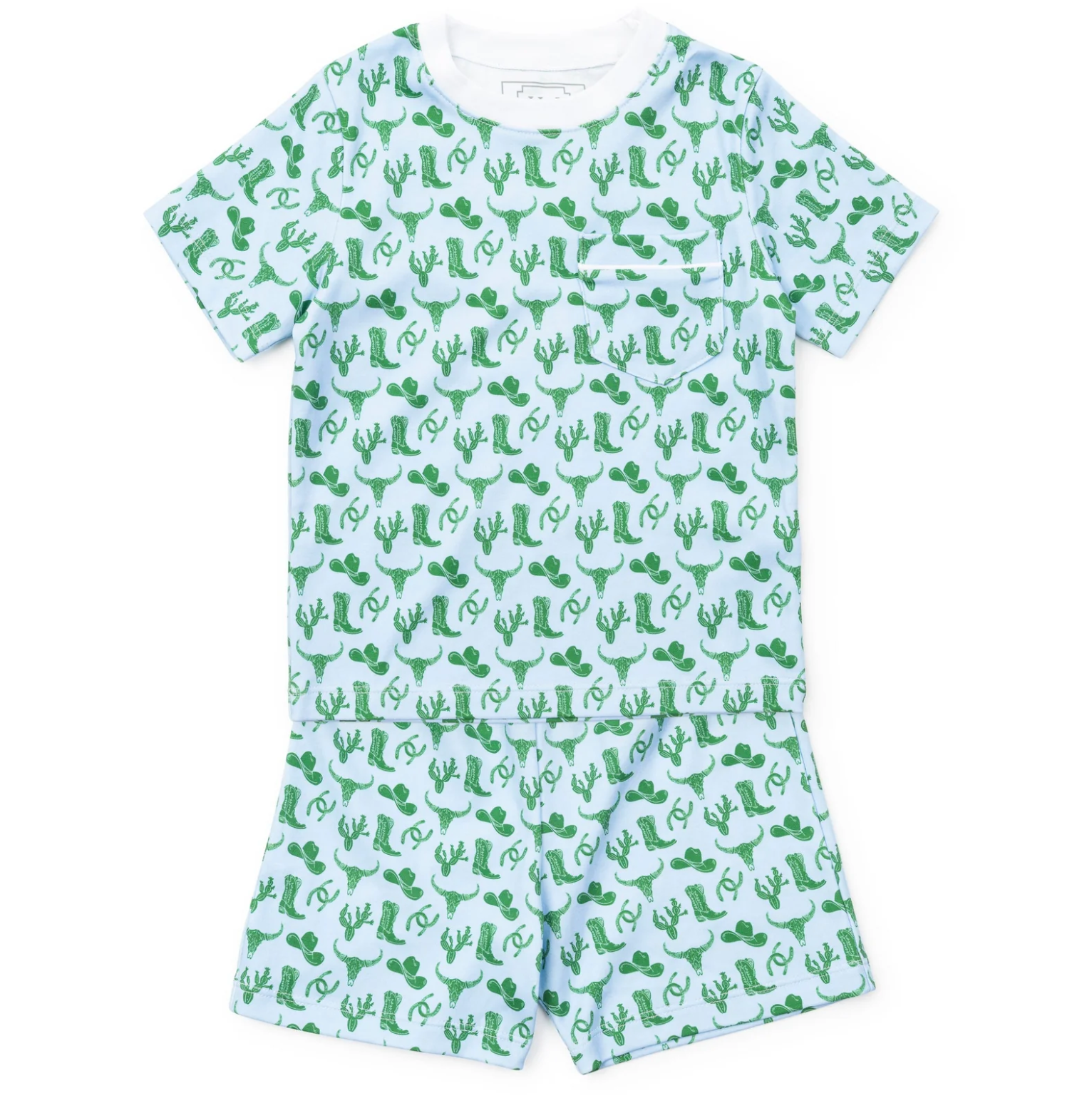 Charles Boys' Short Set - Wild West Blue from Anderson Parker