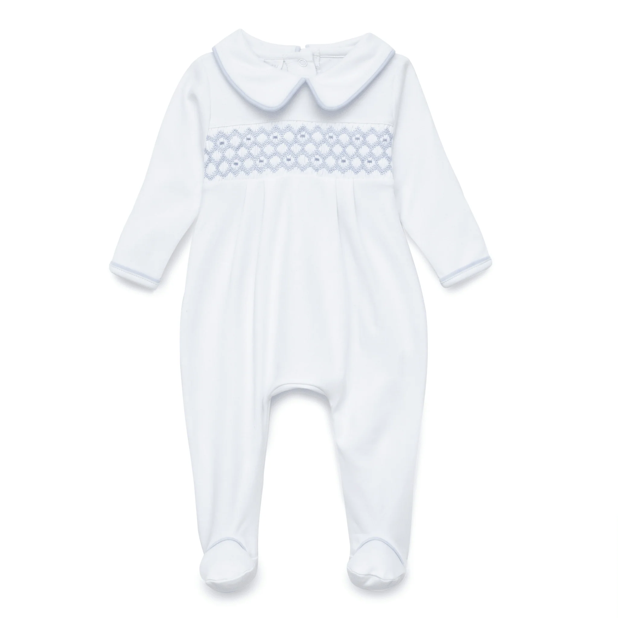 Charlie Smocked Footie - Light Blue from Anderson Parker