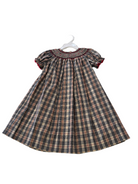 Charlotte Dress - Khaki & Brown Plaid Bishop from Anderson Parker