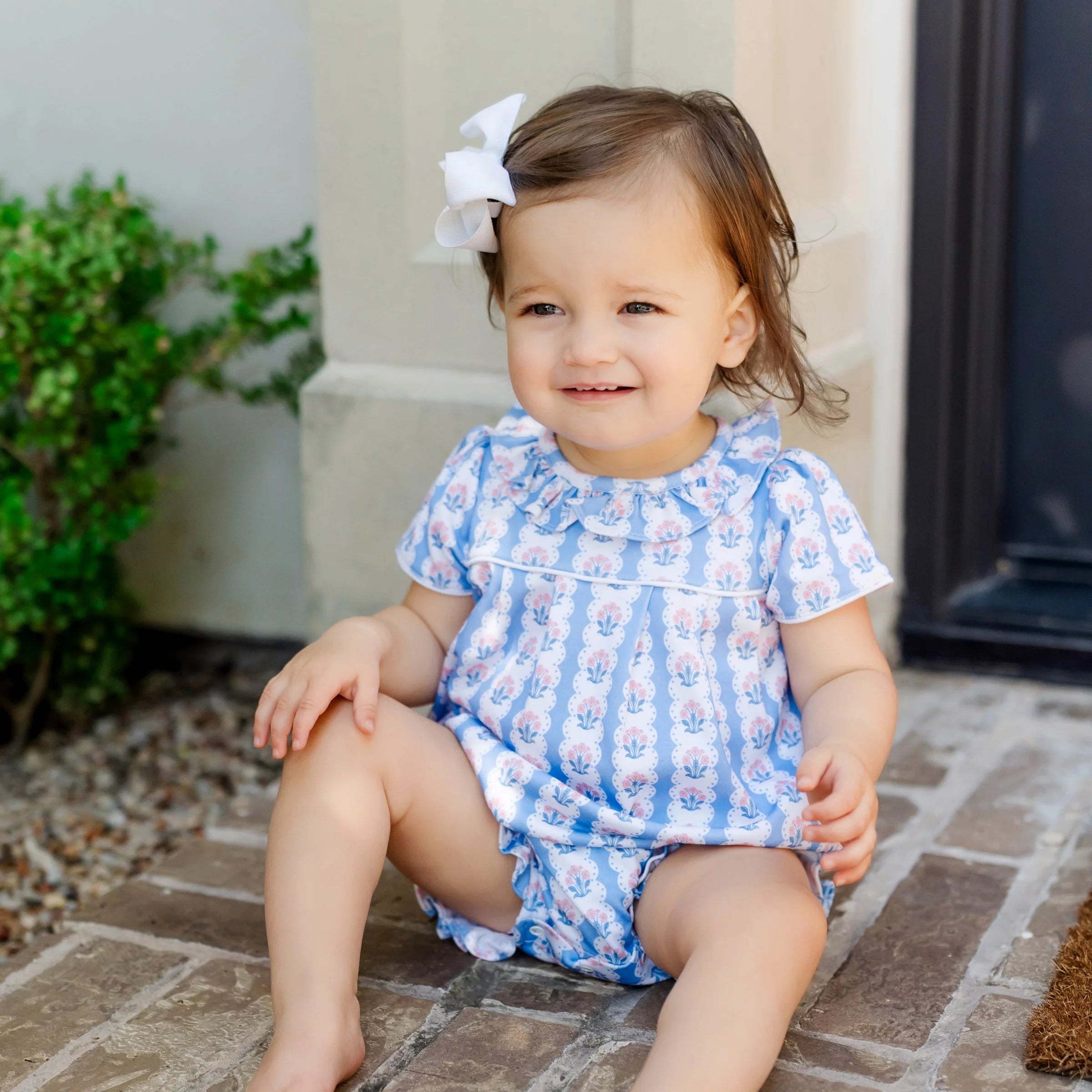 Charlotte Girls' Pima Cotton Bubble - Harvest Ribbon Floral from Anderson Parker