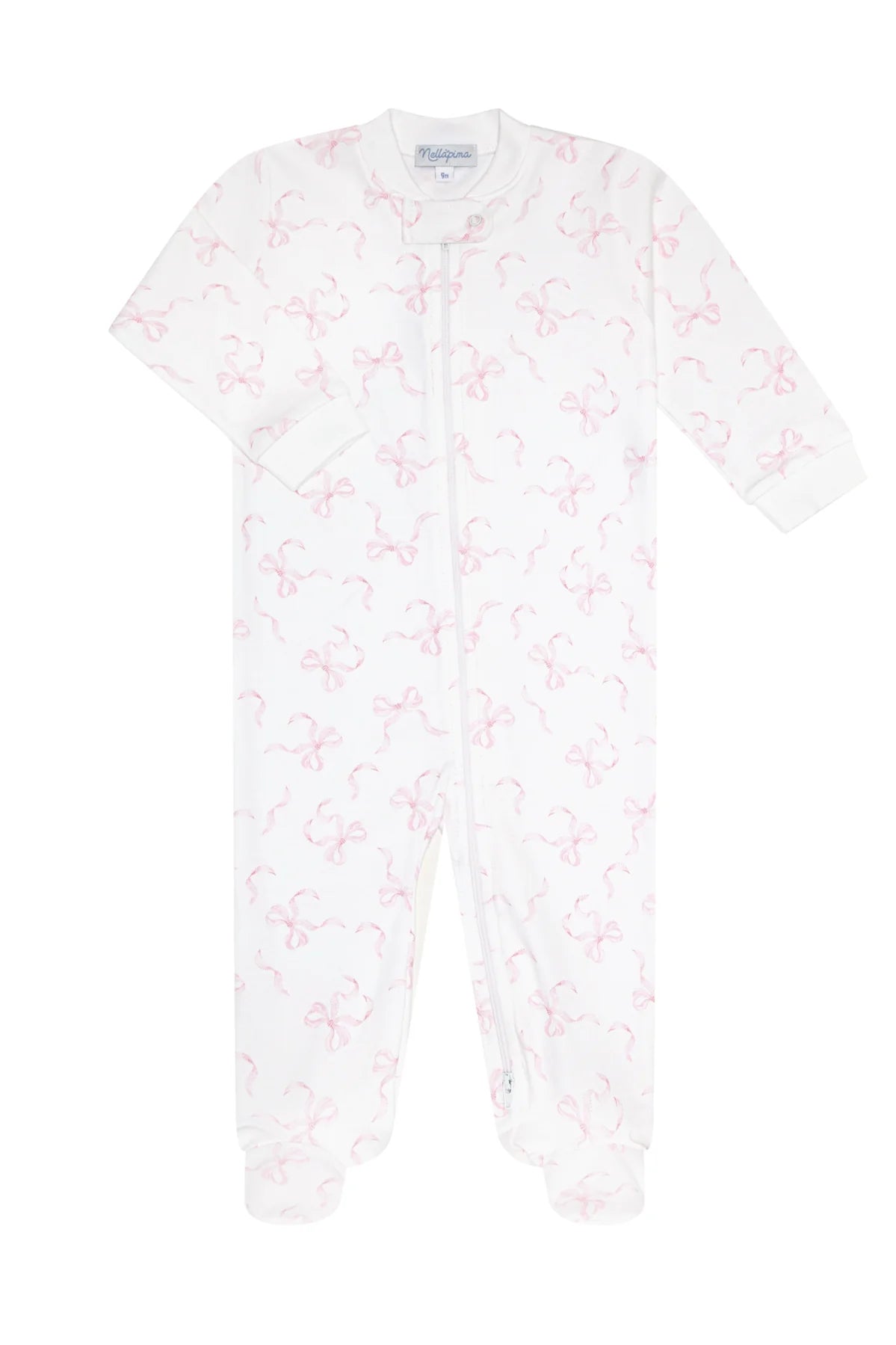 Charming Bows Print Zipper Footie from Anderson Parker