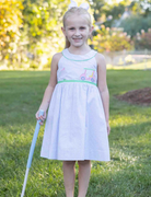 Check Seersucker Dress with Golf Cart from Anderson Parker