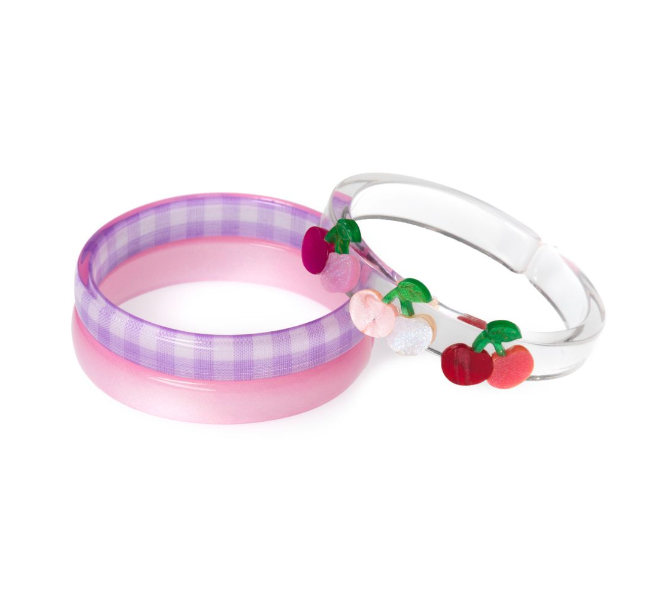 Cherry Pink & Red Checkered Bangles from Anderson Parker