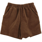 Chocolate Brown Corduroy - Elastic Waist Short from Anderson Parker