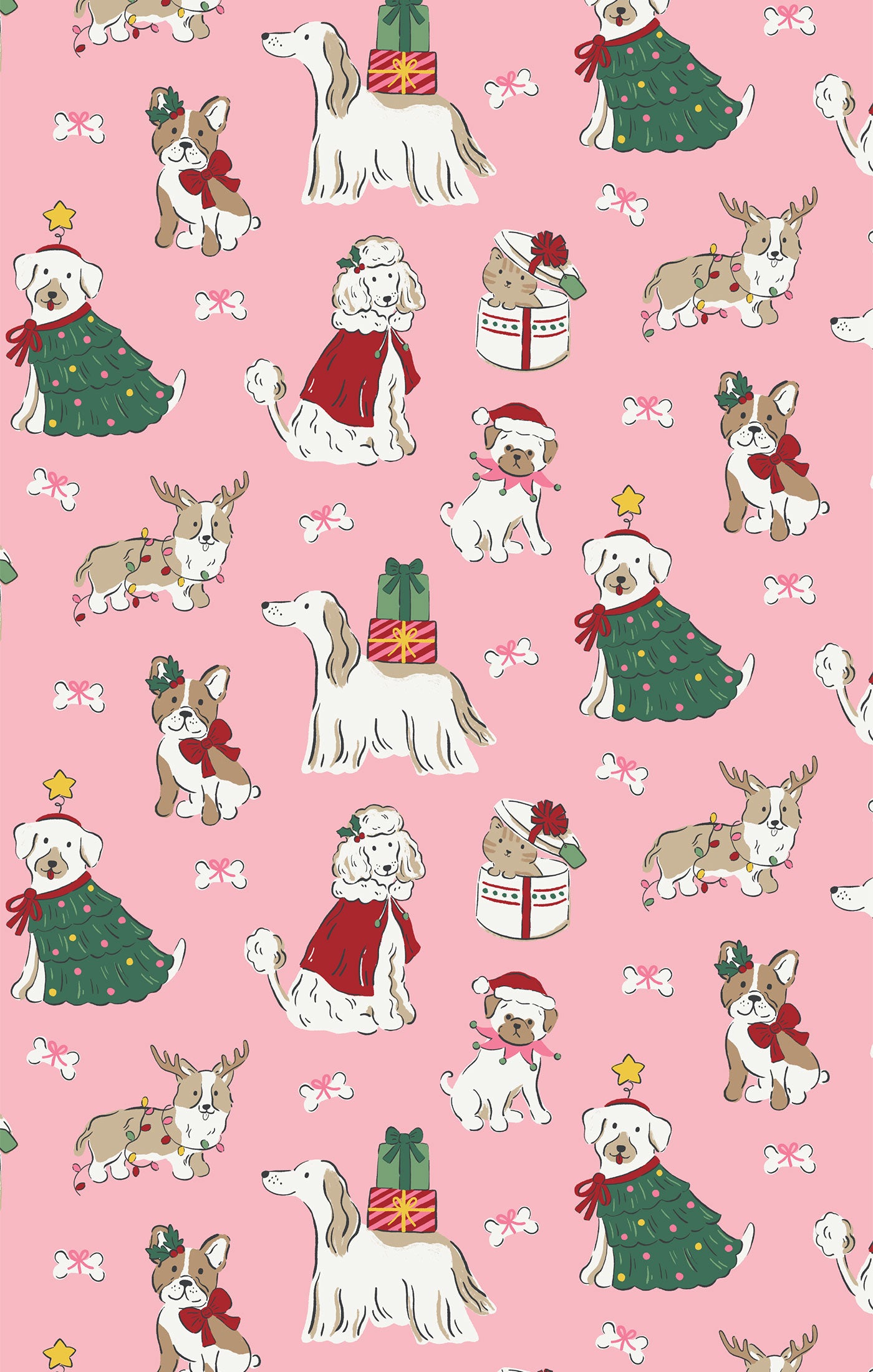 Christmas Dogs Pink - Convertible Romper from Anderson Parker