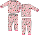 Christmas Dogs Pink - Long Sleeve Loungewear Set from Anderson Parker