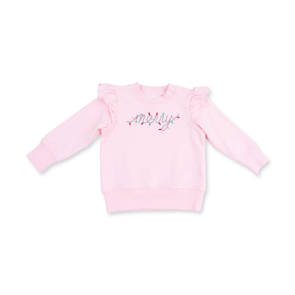 Christmas Lights Merry - Ruffle Sweatshirt from Anderson Parker