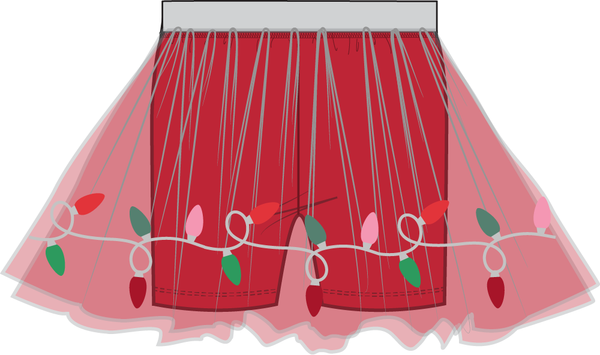 Christmas Lights Merry - Tutu Skirt With Bike Shorts from Anderson Parker