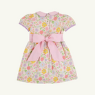 Cindy Lou Sash Dress - Broadcloth - Boca Grande Begonia/Hamptons Hot Pink Pique Stripe from Anderson Parker