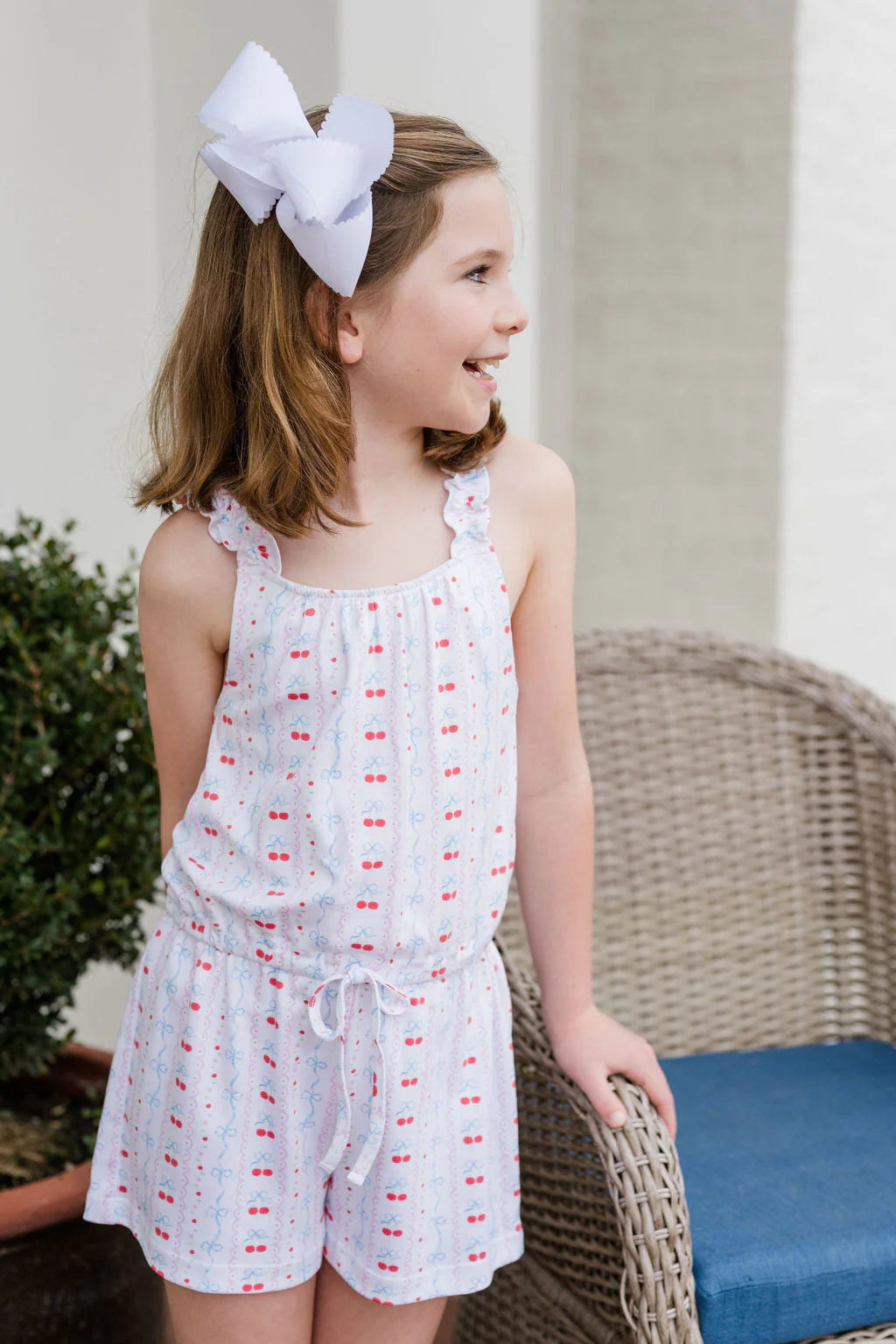 Claire Romper Cherries and Bows - Anderson Parker