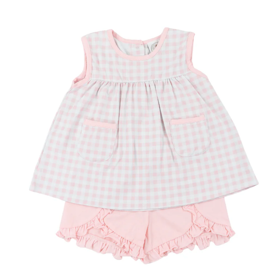 Classic Gingham Pink Short Set from Anderson Parker