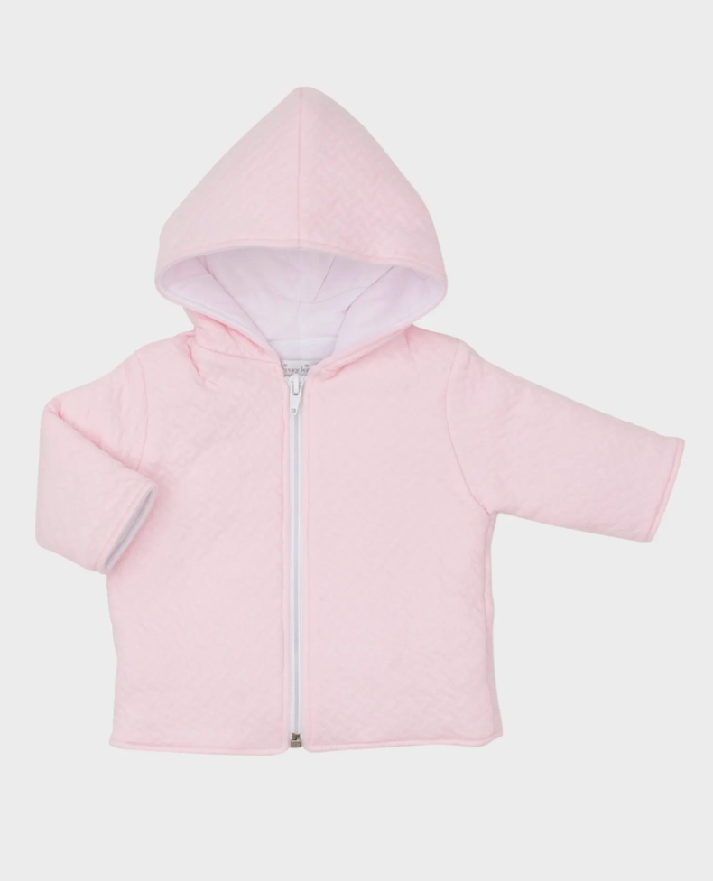 Classic Jacquard Padded Jacket with Hood - Pink from Anderson Parker
