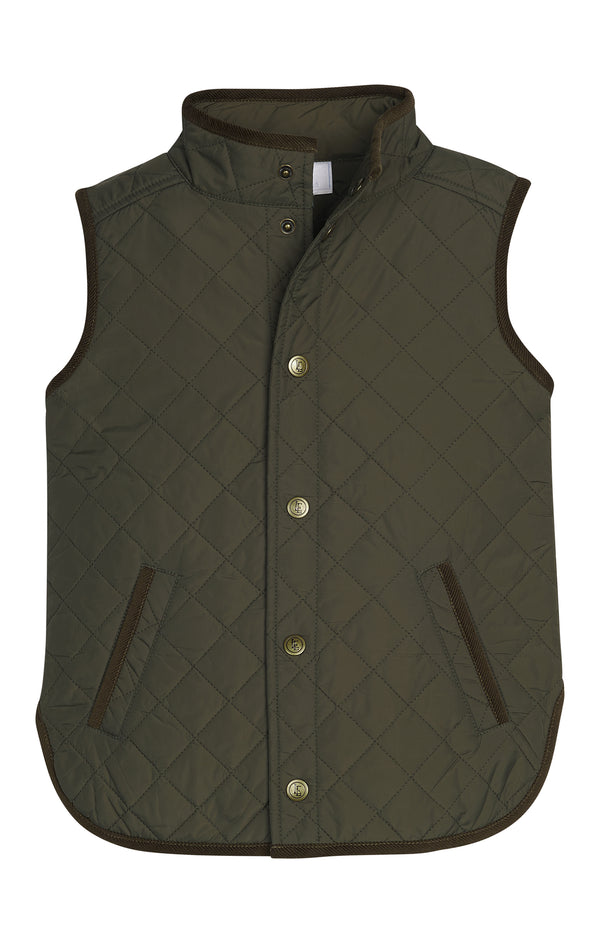 Classic Quilted Vest - Olive from Anderson Parker