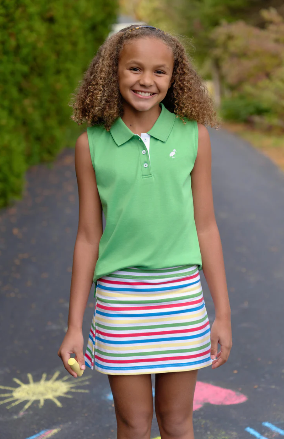Clays Club Skort - Portland Sealife Stripe from Anderson Parker