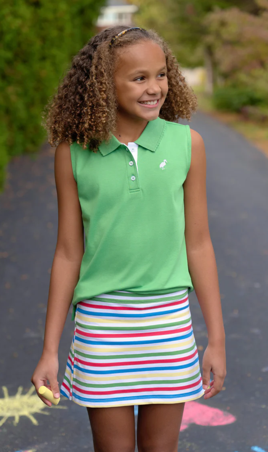 Clays Club Skort - Portland Sealife Stripe from Anderson Parker
