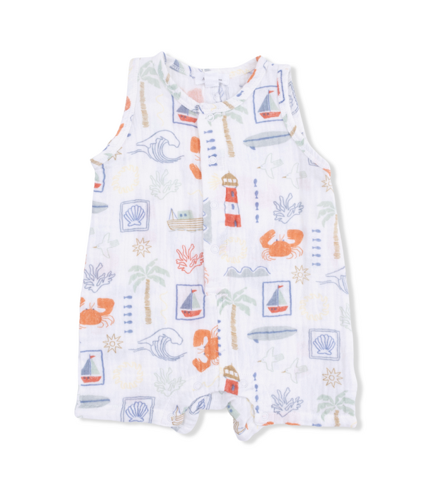 Club Mediterranean - Sleeveless Shortie Romper from Anderson Parker