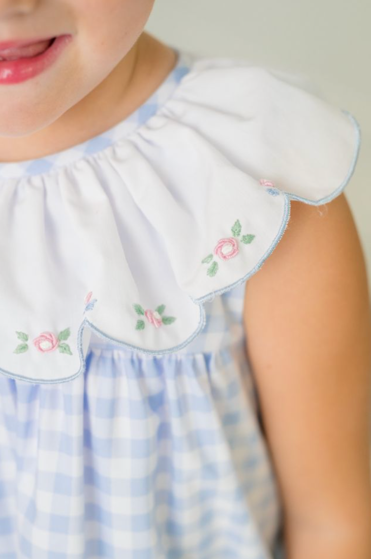 Colby Check Bloomer Set - Blue from Anderson Parker