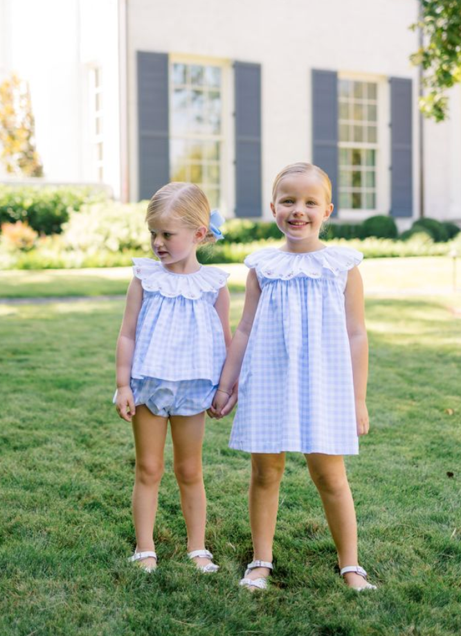 Colby Check Bloomer Set - Blue from Anderson Parker