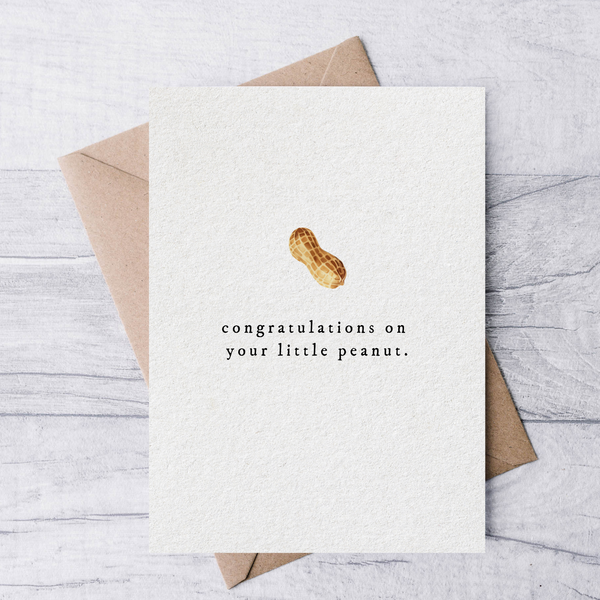 Congratulations on your little peanut new baby greeting card from Anderson Parker