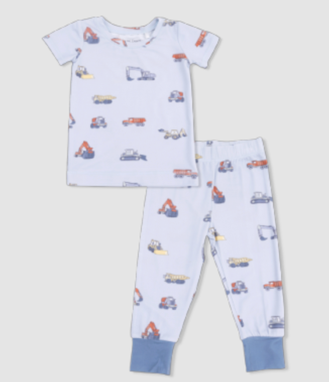 Construction Vehicles - Short Sleeve Loungewear Set from Anderson Parker
