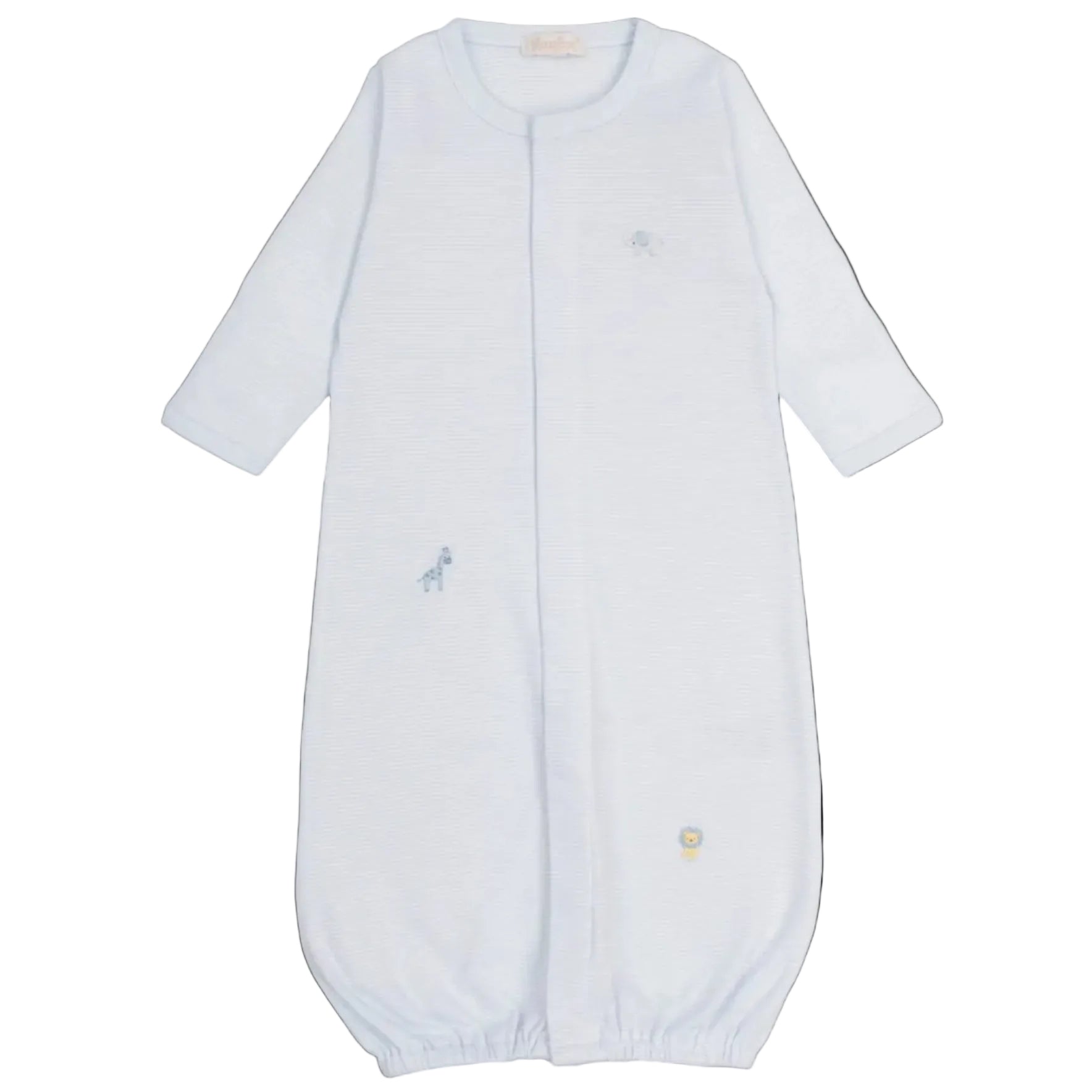 Convertible Gown w/ Hand Embroidery - Light Blue Jungle from Anderson Parker