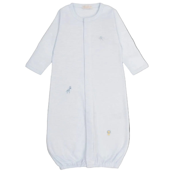 Convertible Gown w/ Hand Embroidery - Light Blue Jungle from Anderson Parker