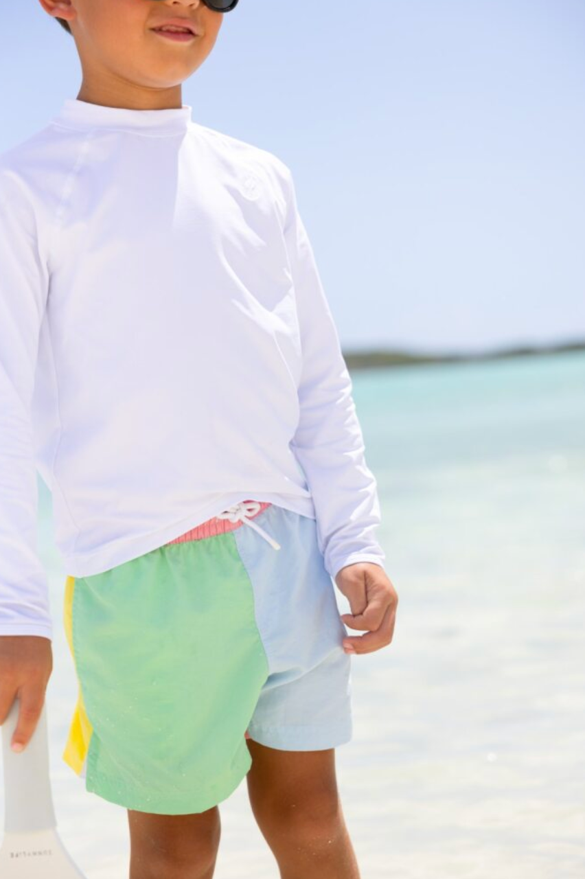 Country Club Colorblock Trunk - Grace Bay Green/Buckhead Blue/Lake Worth Yellow/Hamptons Hot Pink from Anderson Parker