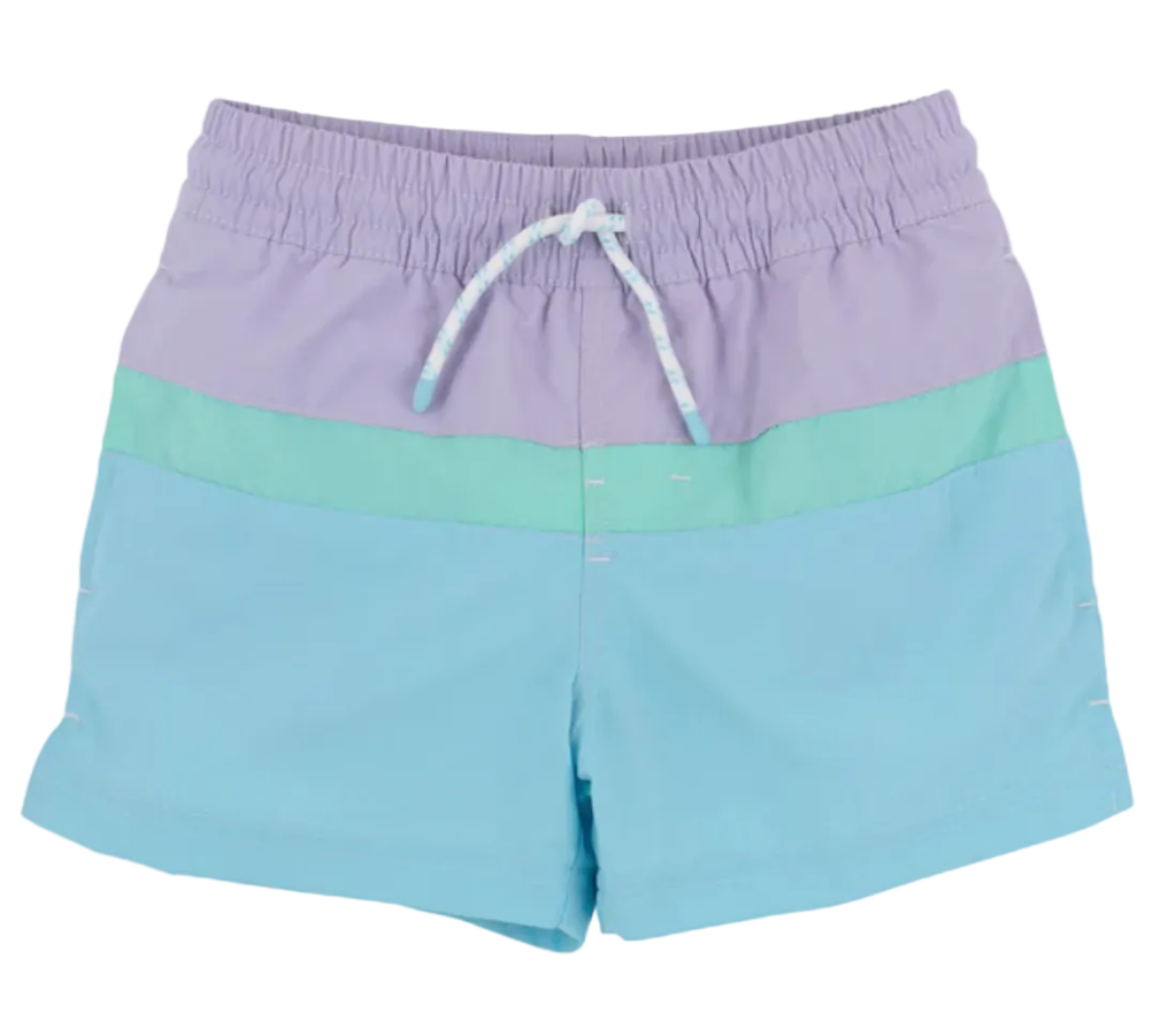 Country Club Colorblock Trunks -  Lauderdale Lavender with Turks Teal & Belhaven Blue from Anderson Parker