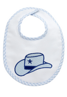 Cowboy Hat Applique Basic Bib - Blue from Anderson Parker
