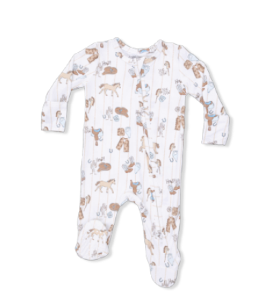 Cowboy Nursery - 2 Way Zipper Footie from Anderson Parker
