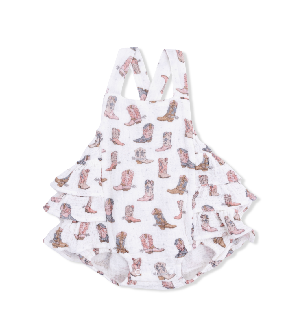 Cowgirl Boots - Ruffle Sunsuit from Anderson Parker