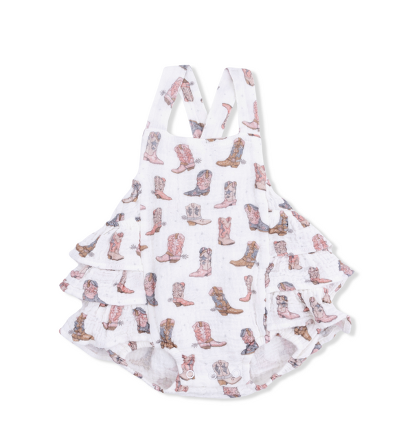 Cowgirl Boots - Ruffle Sunsuit from Anderson Parker