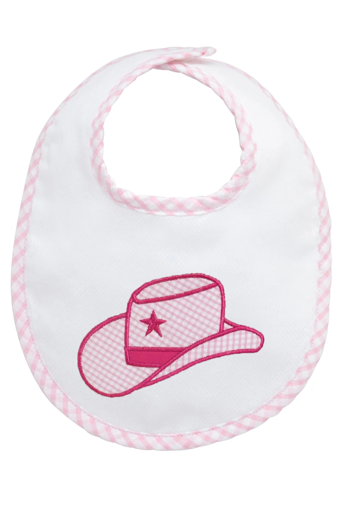 Cowgirl Hat Appliqué Basic Bib - Pink from Anderson Parker