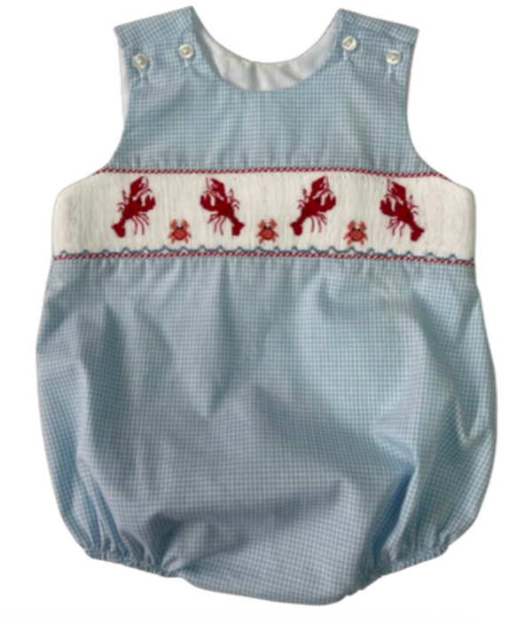 Crawfish Smocked Boy Bubble from Anderson Parker