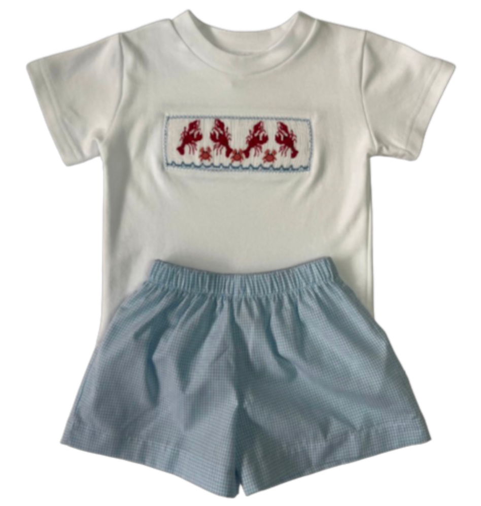 Crawfish Smocked Short Set from Anderson Parker