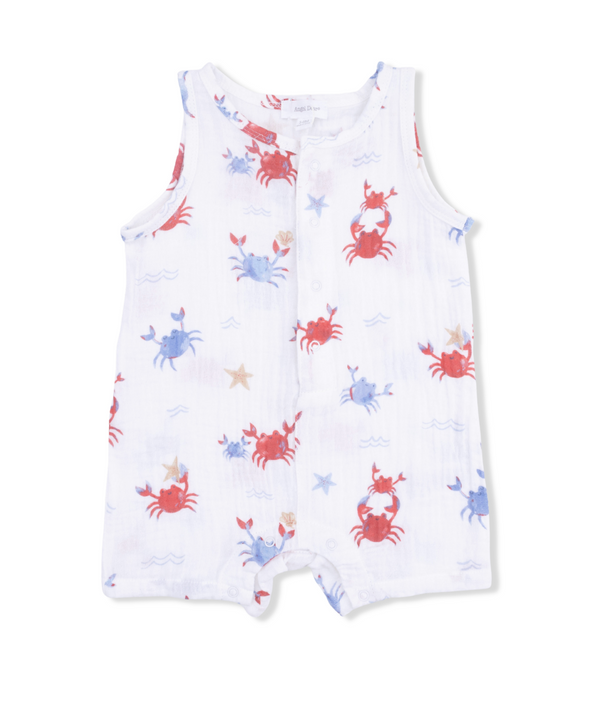 Crayon Crabs - Sleeveless Shortie Romper from Anderson Parker