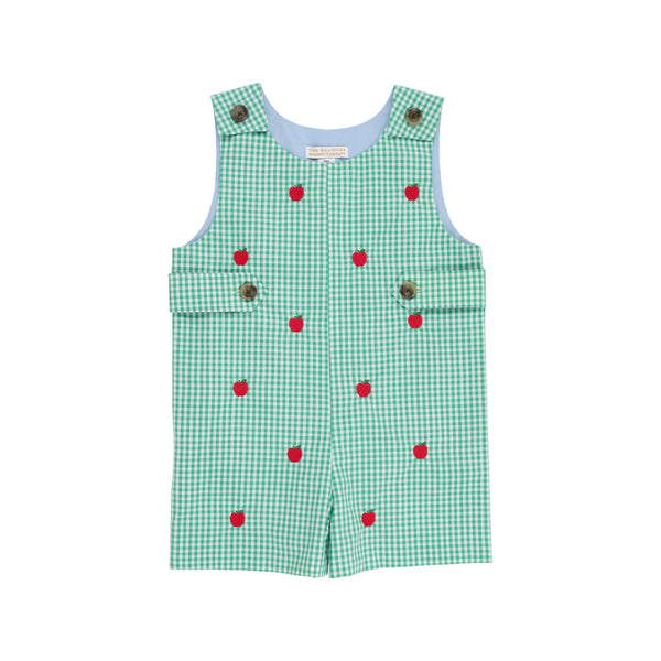 Critter Jack Keene Jon Jon - Broadcloth - Gibson Island Green Mini Gingham/Beale Street Blue/Apples from Anderson Parker
