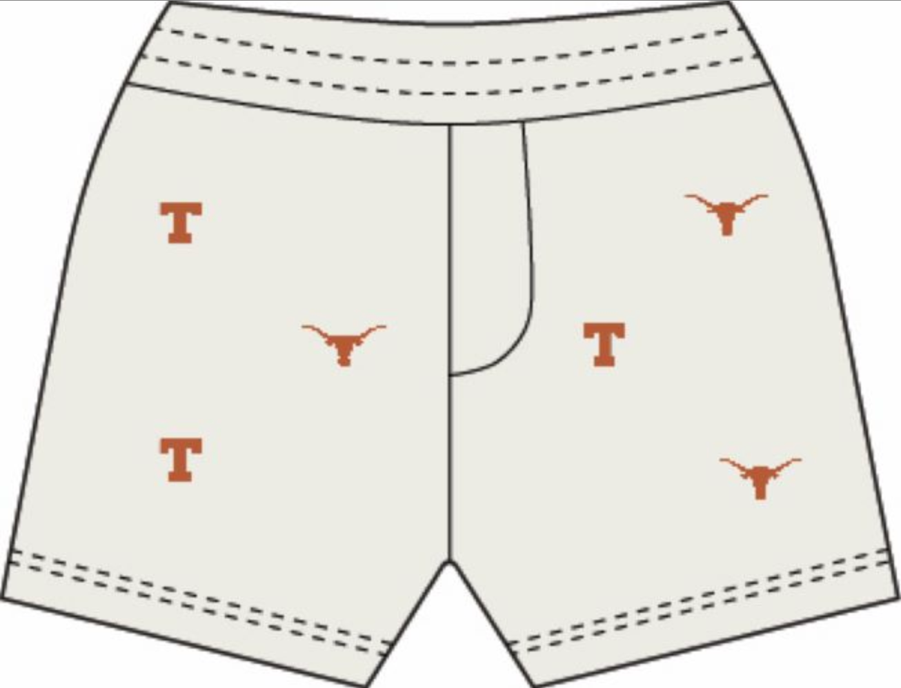 Critter Sheffield Shorts - Saratoga Stone / Texas T and Longhorn from Anderson Parker