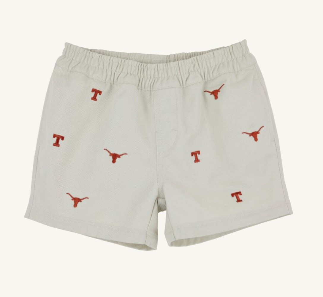 Critter Sheffield Shorts - Saratoga Stone / Texas T and Longhorn from Anderson Parker