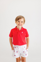 Critter Sheffield Shorts - Worth Ave White/American Flags from Anderson Parker