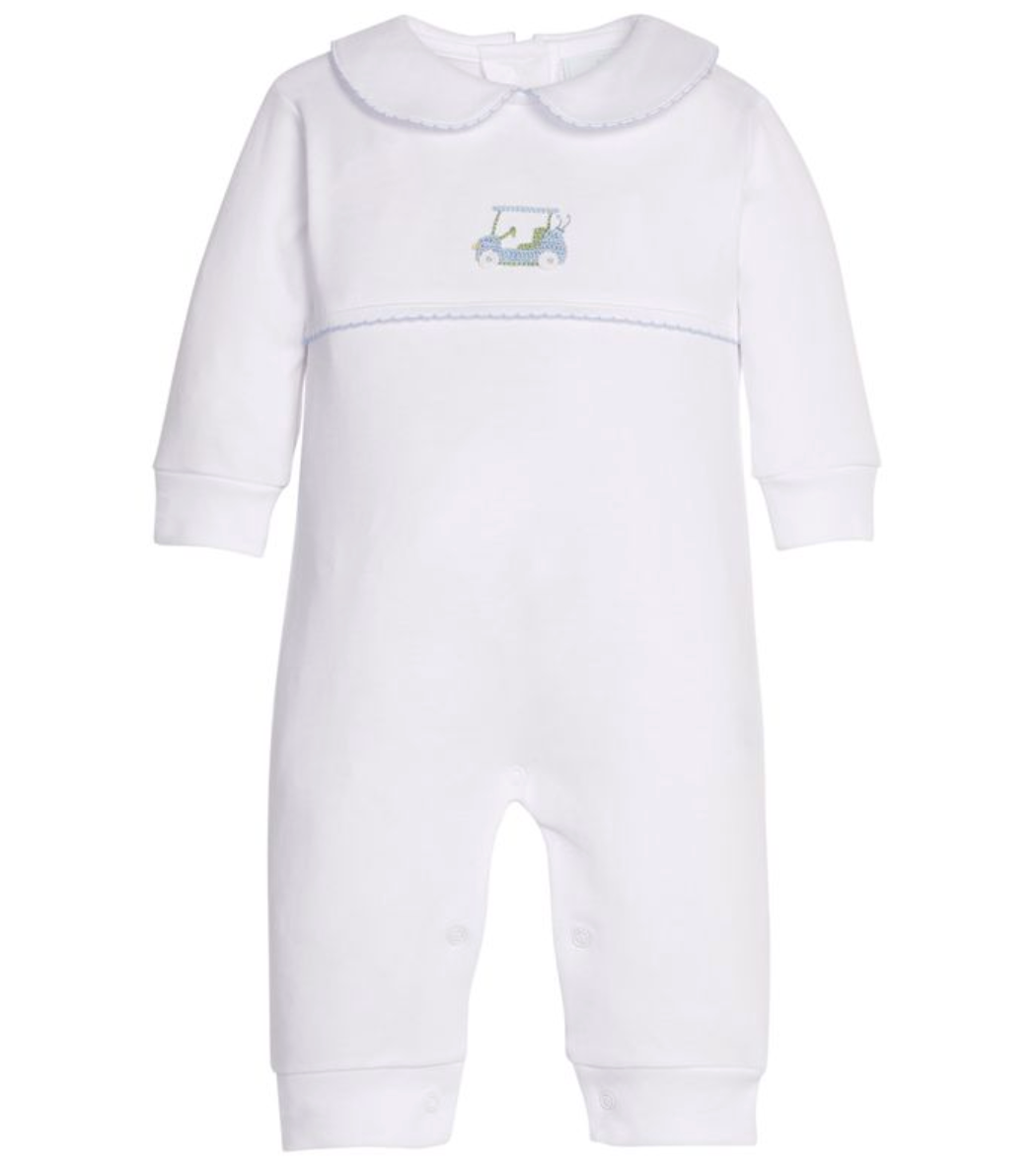 Crochet Playsuit - Blue Golf Cart from Anderson Parker