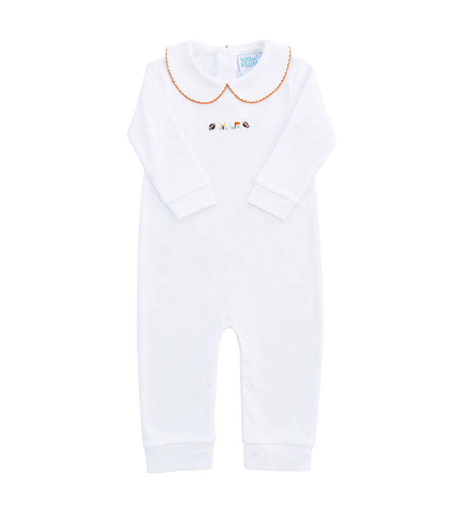 Custom Gameday Playsuit - Football - Burnt Orange from Anderson Parker