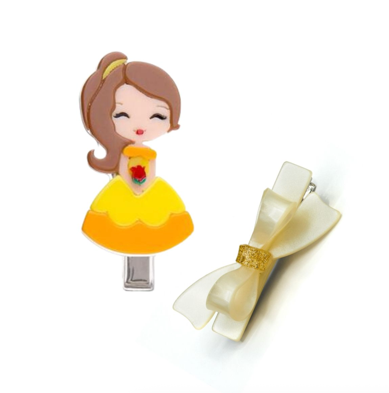 Cute Doll Red Rose with Bow Hair Clip from Anderson Parker