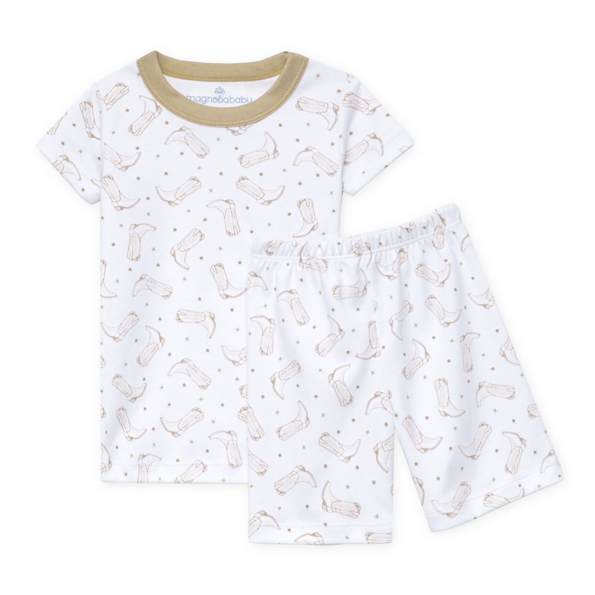 Darling Cowboy Boots Ivory Short Pajamas from Anderson Parker