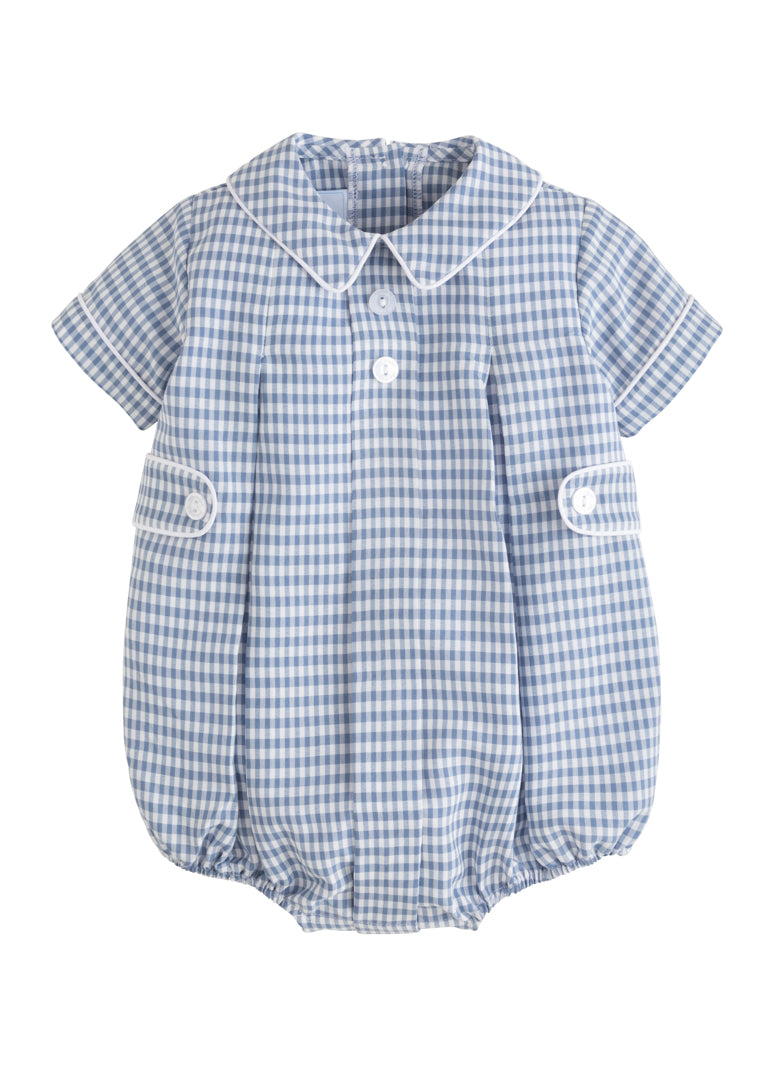 Davant Bubble - Gray Blue Gingham from Anderson Parker